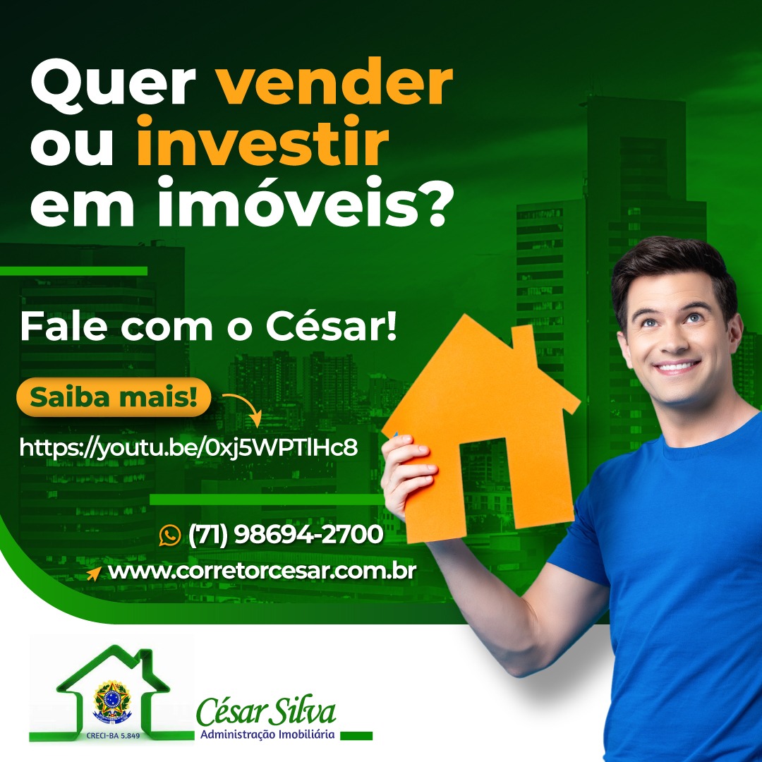 Quer vender ou investir em imóveis? Fale com o César!